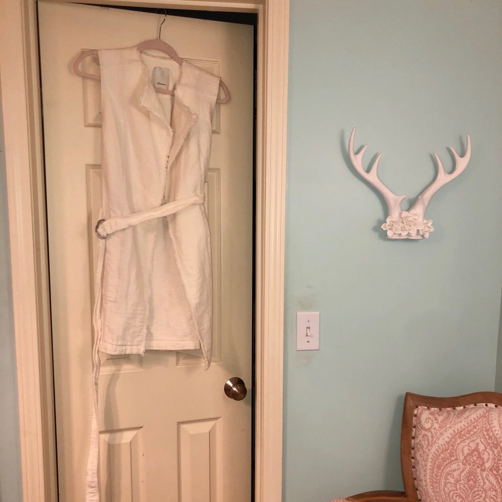 Anthropologie white vest